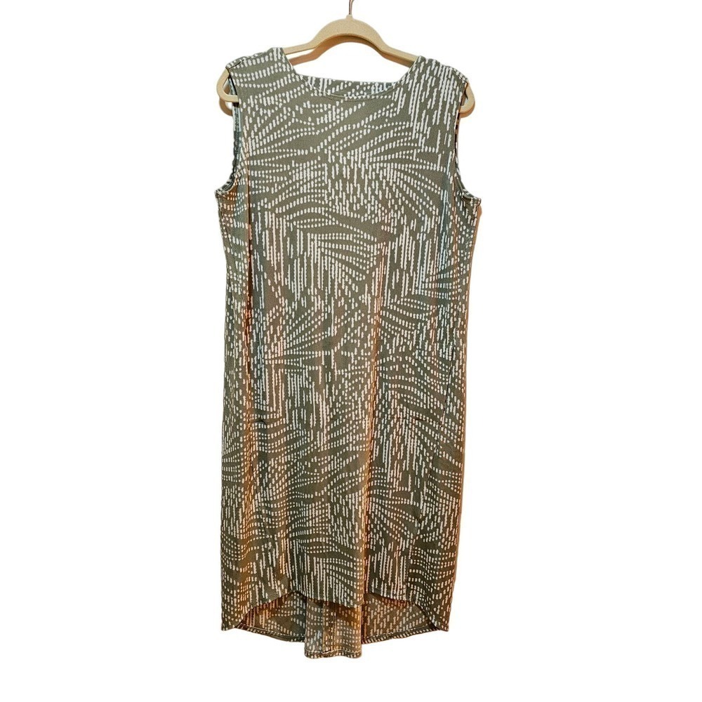 Chico's‎ Travelers Dress Chico size 2. Olive green Taupe Midi Shift